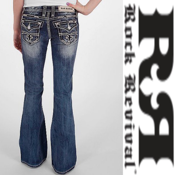 rock revival flare jeans